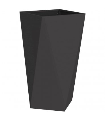 vidaXL Planter 2 pcs Black 40 x 40 x 75 cm Steel