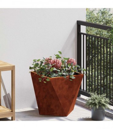 vidaXL Planter Rusty 40 x 40 x 40 cm Weathering Steel