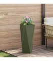 vidaXL Planter Olive Green 30 x 30 x 75 cm Steel