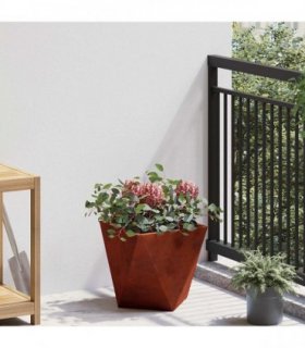 vidaXL Planter Rusty 30 x 30 x 30 cm Weathering Steel