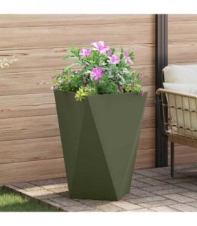 vidaXL Planter Olive Green 50 x 50 x 75 cm Steel