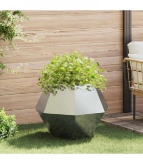 vidaXL Planter Silver 75 x 75 x 60 cm Galvanised Steel
