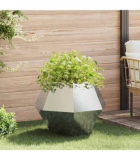 vidaXL Planter Silver 75 x 75 x 60 cm Stainless Steel