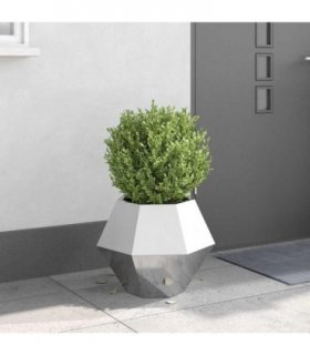 vidaXL Planter Silver 50 x 50 x 40 cm Stainless Steel