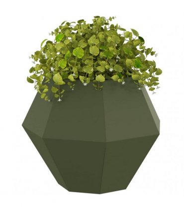 vidaXL Planter 2 pcs Olive Green 50 x 50 x 40 cm Steel