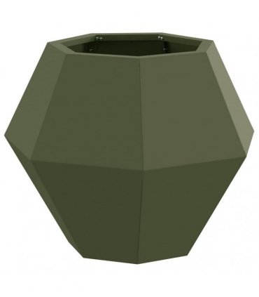 vidaXL Planter 2 pcs Olive Green 50 x 50 x 40 cm Steel