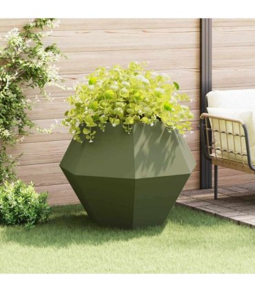 vidaXL Planter Olive Green 100 x 100 x 80 cm Steel