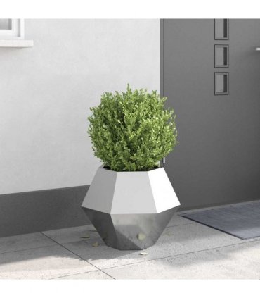 vidaXL Planter Silver 50 x 50 x 40 cm Galvanised Steel