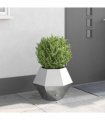 vidaXL Planter Silver 50 x 50 x 40 cm Galvanised Steel