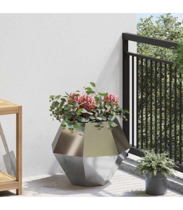 vidaXL Planter Silver 50 x 50 x 40 cm Galvanised Steel