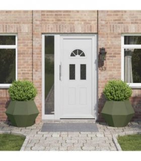 vidaXL Planter 2 pcs Olive Green 75 x 75 x 60 cm Steel