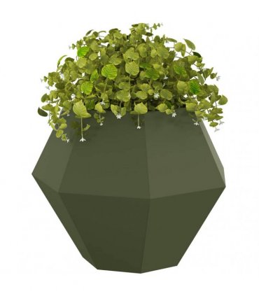 vidaXL Planter 2 pcs Olive Green 75 x 75 x 60 cm Steel