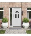 vidaXL Planter 2 pcs White 75 x 75 x 60 cm Steel