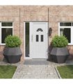 vidaXL Planter 2 pcs Black 100 x 100 x 80 cm Steel