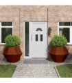 vidaXL Planter 2 pcs Rusty 100 x 100 x 80 cm Weathering Steel