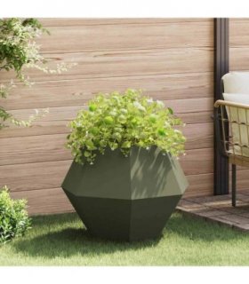 vidaXL Planter Olive Green 75 x 75 x 60 cm Steel