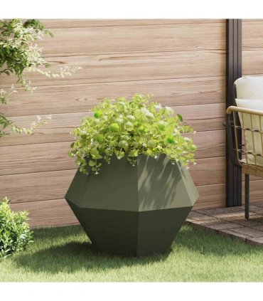 vidaXL Planter Olive Green 75 x 75 x 60 cm Steel