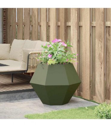 vidaXL Planter Olive Green 75 x 75 x 60 cm Steel