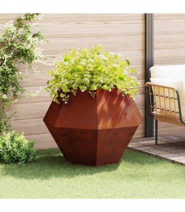 vidaXL Planter Rusty 100 x 100 x 80 cm Weathering Steel