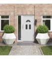 vidaXL Planter 2 pcs White 100 x 100 x 80 cm Steel