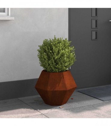 vidaXL Planter Rusty 50 x 50 x 40 cm Weathering Steel