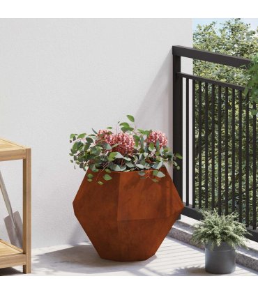vidaXL Planter Rusty 50 x 50 x 40 cm Weathering Steel