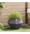 vidaXL Planter Black 75 x 75 x 60 cm Steel