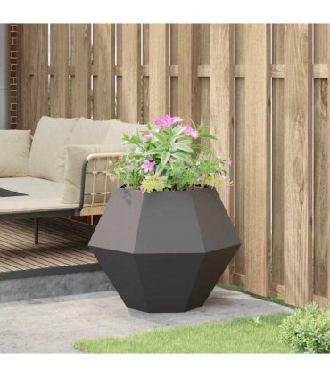 vidaXL Planter Black 75 x 75 x 60 cm Steel