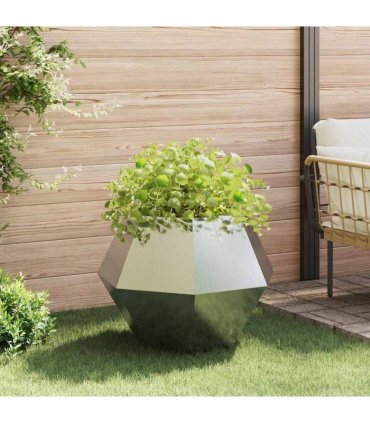 vidaXL Planter 2 pcs Silver 75 x 75 x 60 cm Galvanised Steel