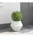 vidaXL Planter White 50 x 50 x 40 cm Steel