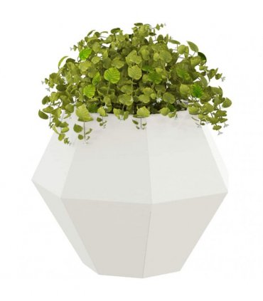 vidaXL Planter White 50 x 50 x 40 cm Steel