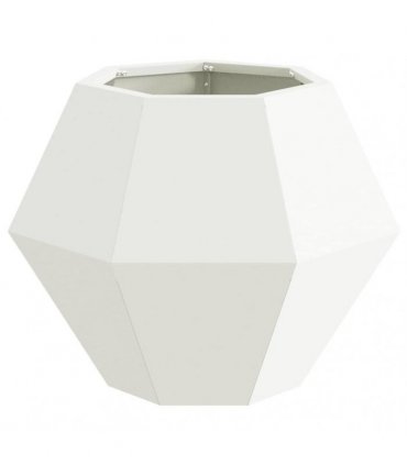 vidaXL Planter White 50 x 50 x 40 cm Steel