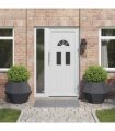 vidaXL Planter 2 pcs Anthracite 75 x 75 x 60 cm Steel