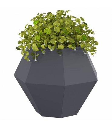 vidaXL Planter 2 pcs Anthracite 75 x 75 x 60 cm Steel
