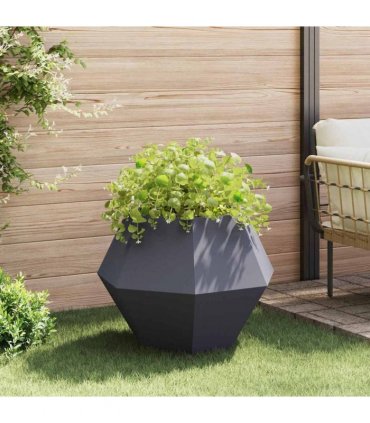 vidaXL Planter 2 pcs Anthracite 75 x 75 x 60 cm Steel