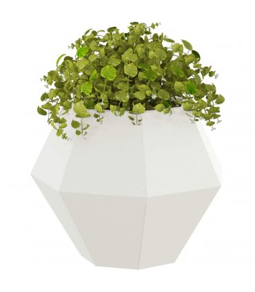 vidaXL Planter 2 pcs White 50 x 50 x 40 cm Steel