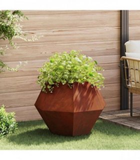 vidaXL Planter Rusty 75 x 75 x 60 cm Weathering Steel
