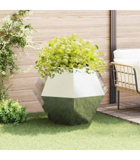 vidaXL Planter Silver 100 x 100 x 80 cm Stainless Steel