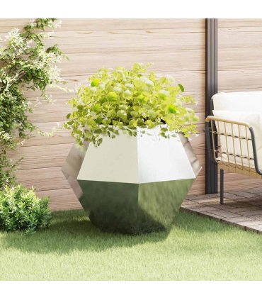 vidaXL Planter Silver 100 x 100 x 80 cm Stainless Steel