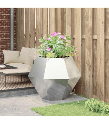 vidaXL Planter Silver 100 x 100 x 80 cm Stainless Steel