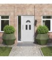 vidaXL Planter 2 pcs Olive Green 100 x 100 x 80 cm Steel