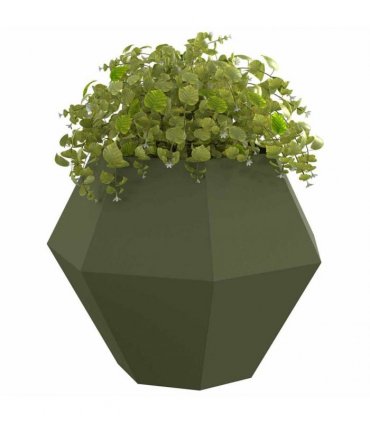 vidaXL Planter 2 pcs Olive Green 100 x 100 x 80 cm Steel