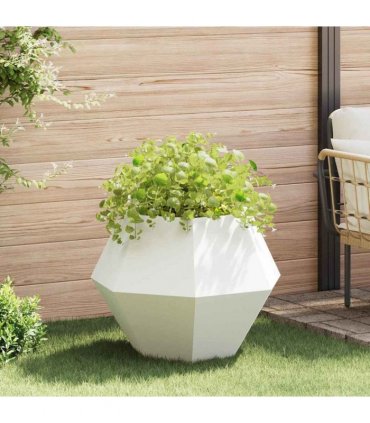 vidaXL Planter White 75 x 75 x 60 cm Steel