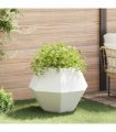 vidaXL Planter White 75 x 75 x 60 cm Steel