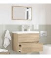 vidaXL Bathroom Furniture Set with Drawer Sonoma Oak Engineered Wood