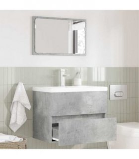 vidaXL Bathroom Furniture Set Concrete Grey 60 x 38.3 x 45 cm