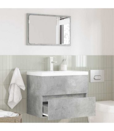 vidaXL Bathroom Furniture Set Concrete Grey 60 x 38.3 x 45 cm