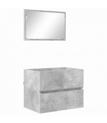 vidaXL Bathroom Furniture Set Concrete Grey 60 x 38.3 x 45 cm