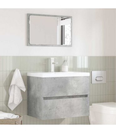 vidaXL Bathroom Furniture Set Concrete Grey 60 x 38.3 x 45 cm