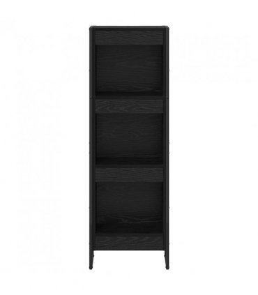 vidaXL Book Cabinet Black Oak 40 x 30 x 121 cm Engineered Wood